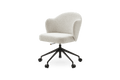 Simone Performance Bouclé Office Chair, Matte Black