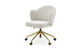 Simone Performance Bouclé Office Chair, Antique Brass