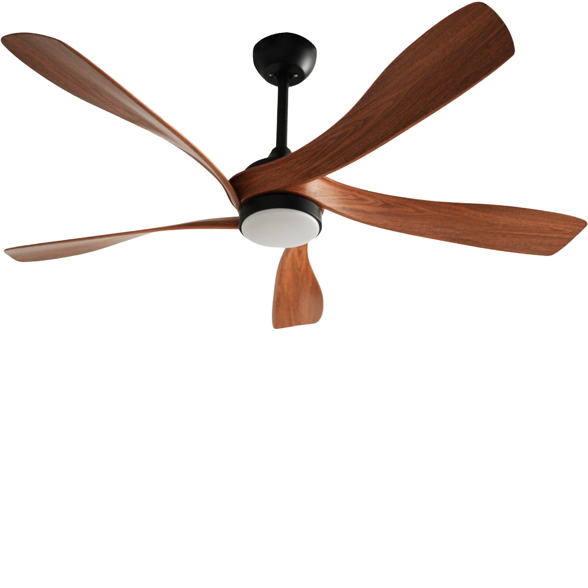 Simple Brown Ceiling Fan With Dimmable Light 6 Speeds