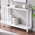 Simple Entryway Table Console Table Side Table With Open Shelf White Gold Sofa Table Coffee Table Hallway Table