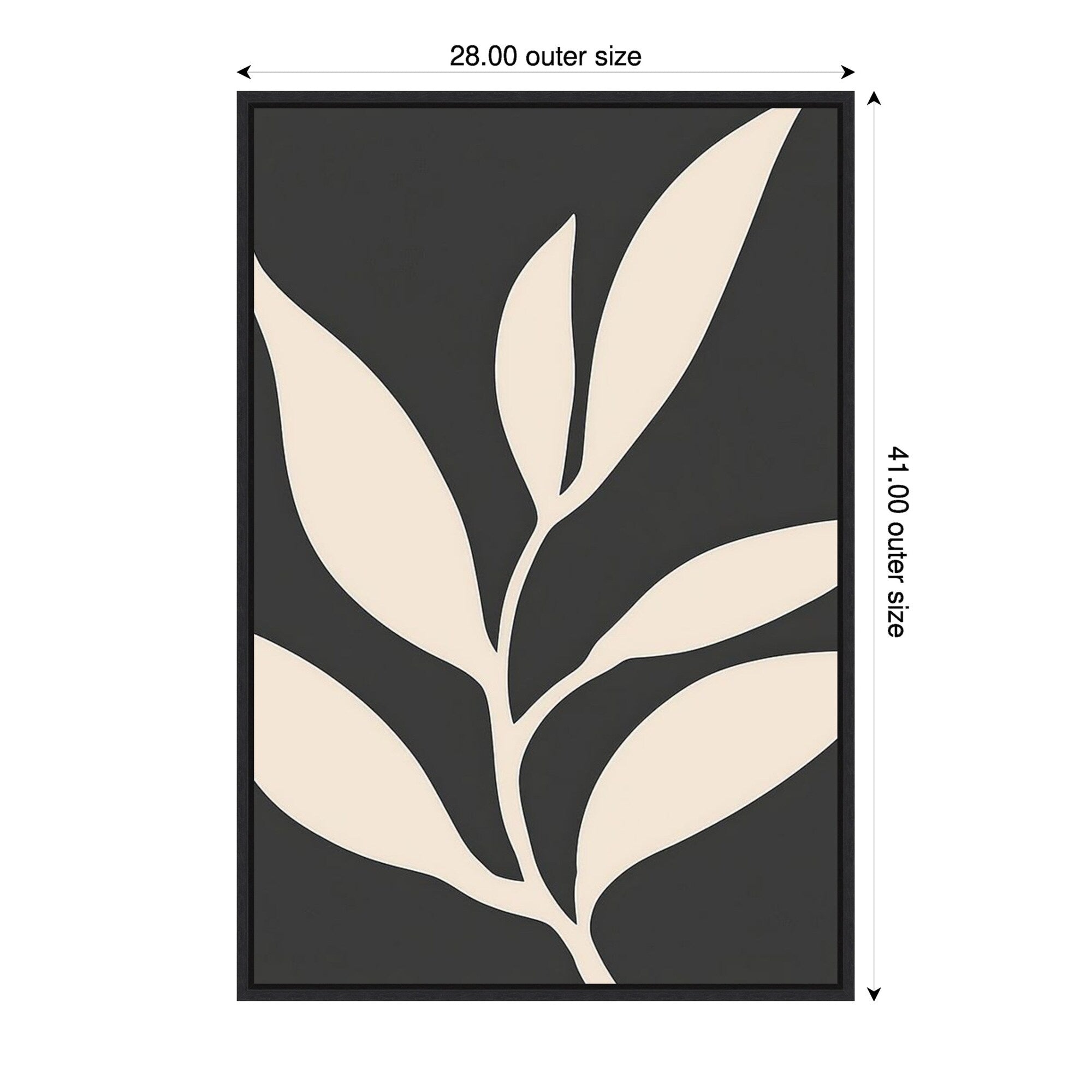 Simple Floral Ii By Tradelink Inhouse Artist Framed Canvas Wall Art Print