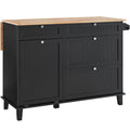 Simple Kitchen Island With Trash Cabinet 4 Drawers Kitchen Cart For Coffee Bar Kitchen Dining Room