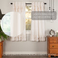 Vhc Brands Simple Life Panel Pair Rod Pocket Cotton Linen Blend Solid Color Flax Farmhouse Curtains