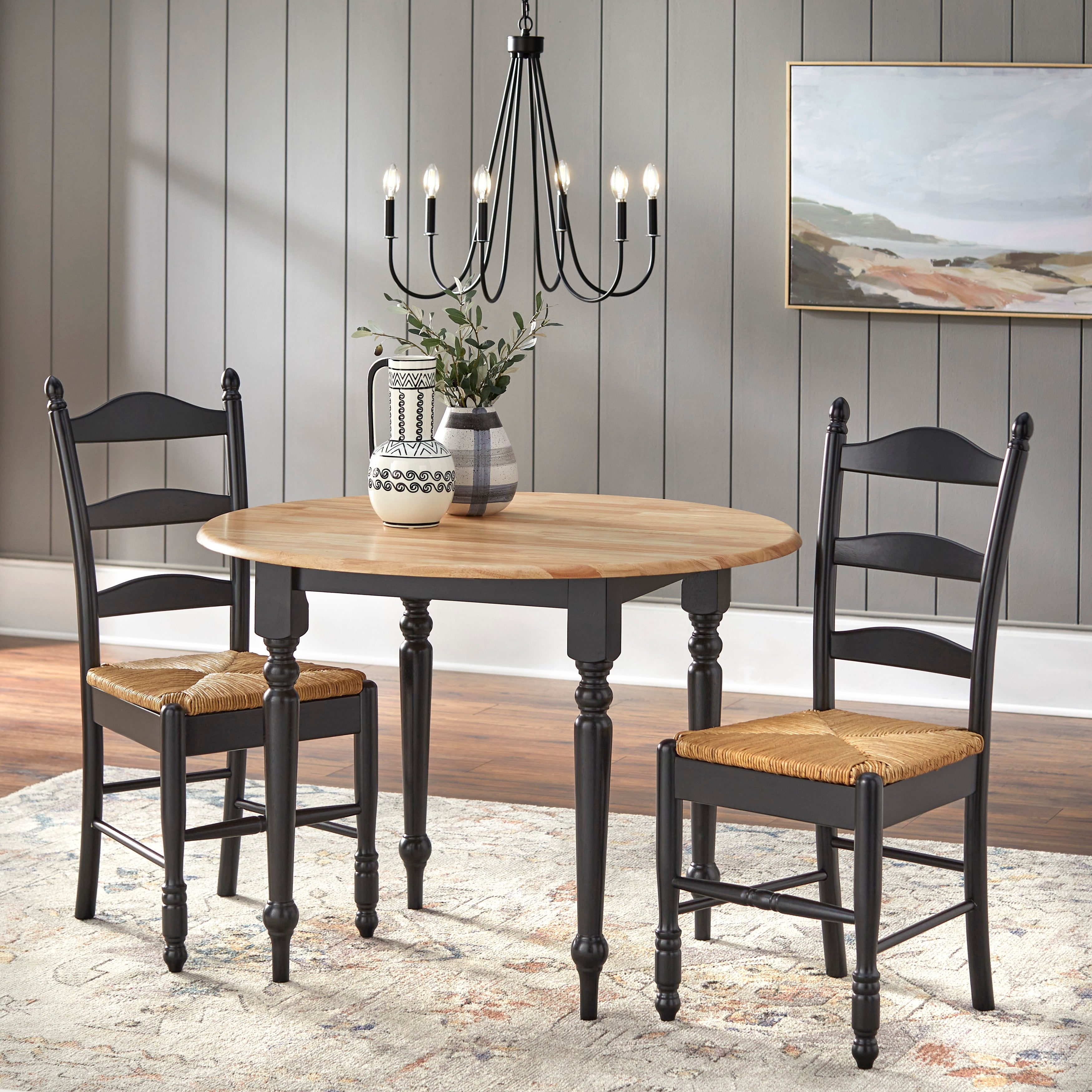 Simple Living 3 Piece Ladderback Dining Set