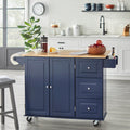 3 Drawer Drop Leaf Kitchen Cart