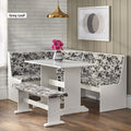 Simple Living 3Pc Lacey Upholstered Nook Set