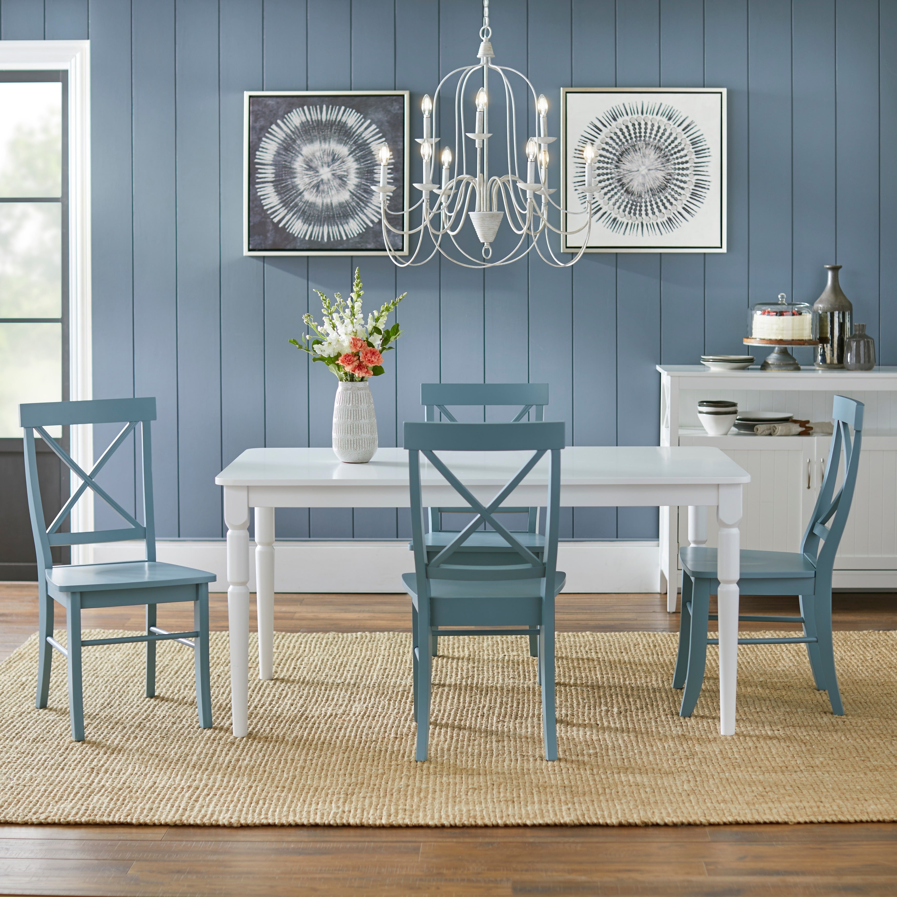 Simple Living 5 Piece Albury Cross Back Dining Set