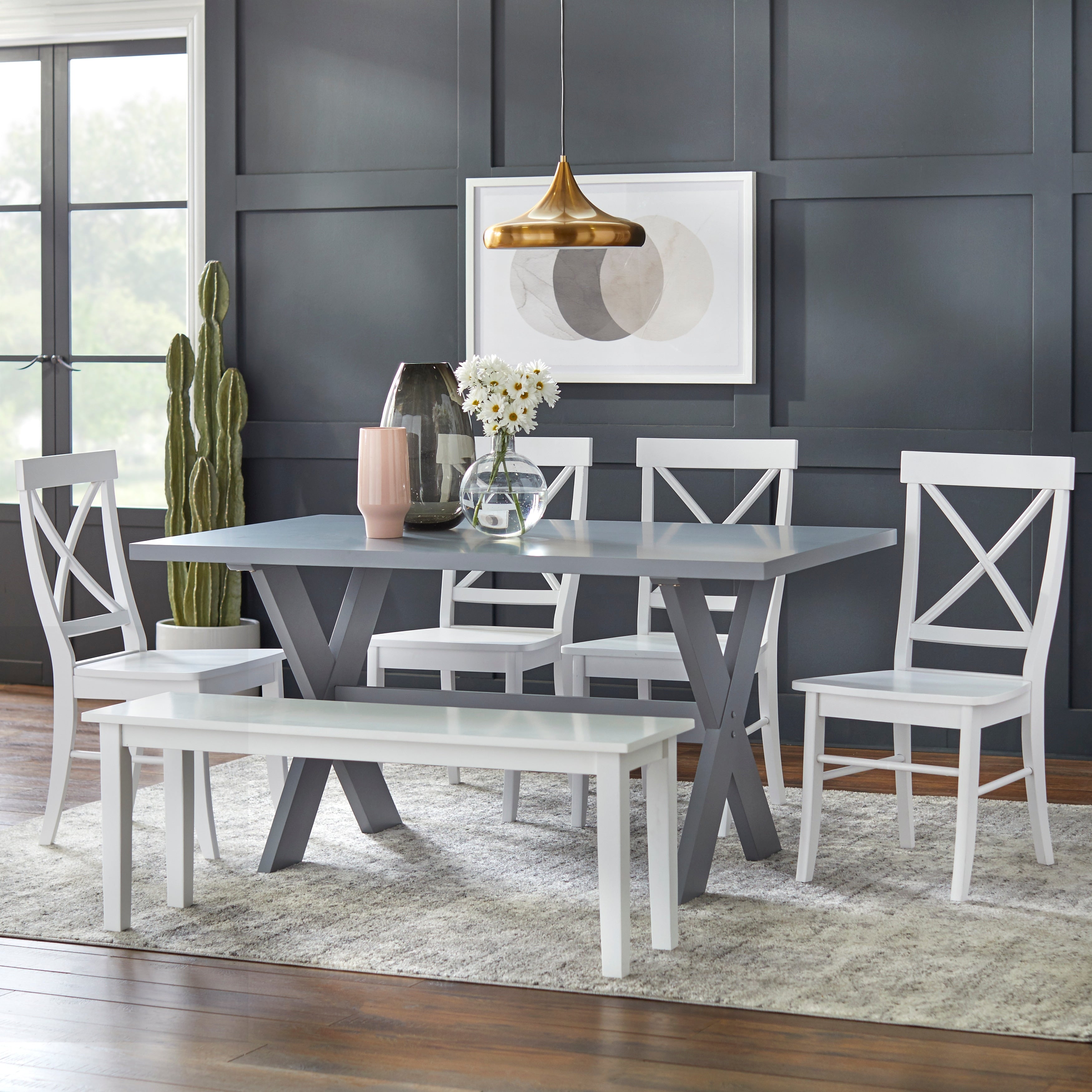 Simple Living 6 Piece Sumner Dining Set With Dining Bench