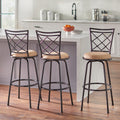Simple Living Alyssa Adjustable Height Crossback Swivel Stools Set Of 3
