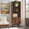 Simple Living Ashfield Mid Century Walnut Finish Bookcase