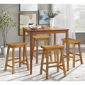 Simple Living Belfast 5 Piece Saddle Dining Set
