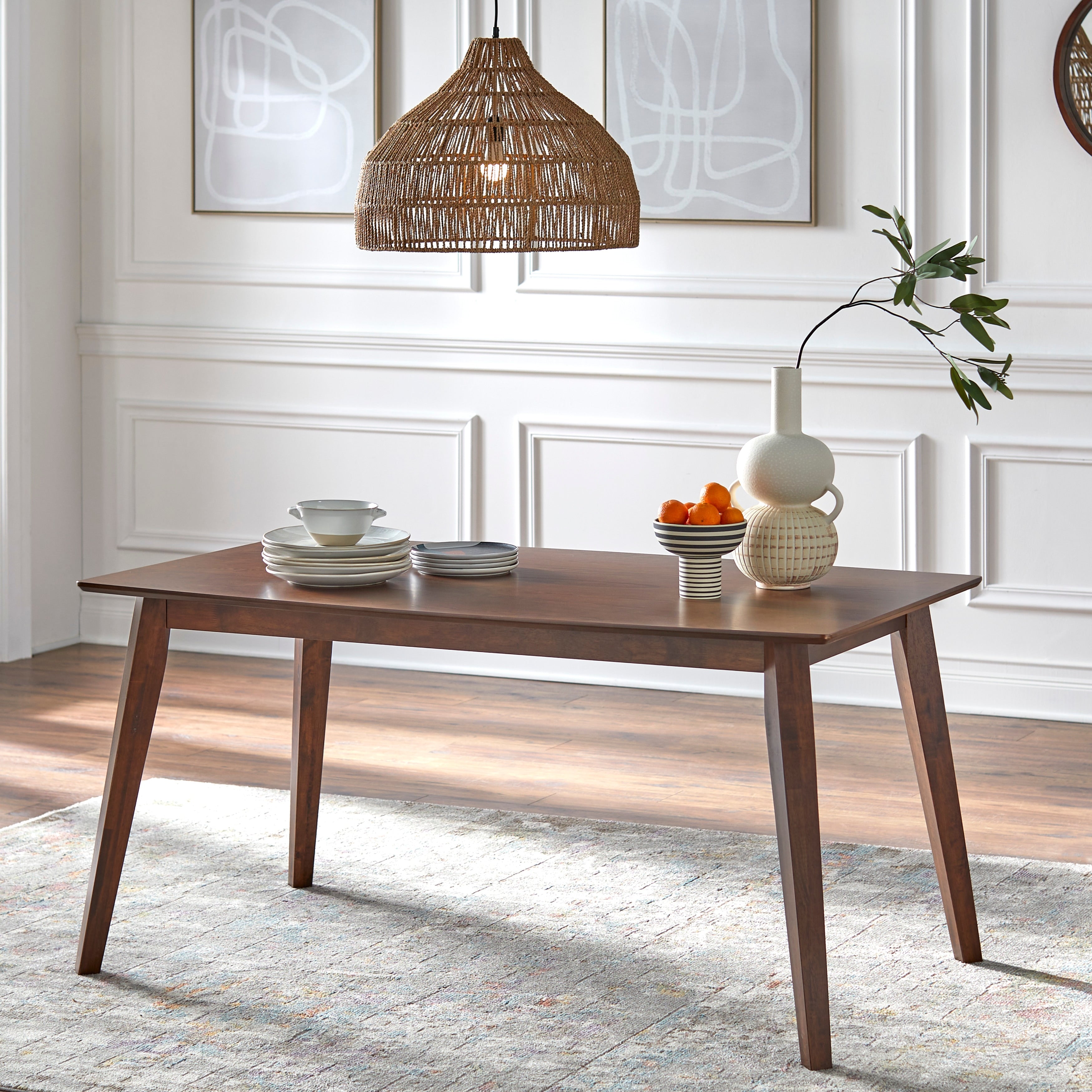 Simple Living Bernard Mid Century Dining Table Espresso