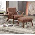 Simple Living Solid Wood Bianca Chair And Ottoman