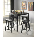 Simple Living Black Belfast 5 Piece Saddle Dining Set