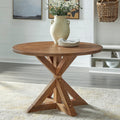 Simple Living Charlotte Pedestal Dining Table Brown