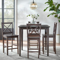 Simple Living Cross Back Counter Height 5 Piece Table And Chair Set