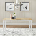 Simple Living Large Shaker Dining Table In White And Natural White Natural