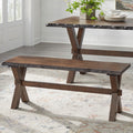 Simple Living Mandeville Live Edge Solid Wood Bench