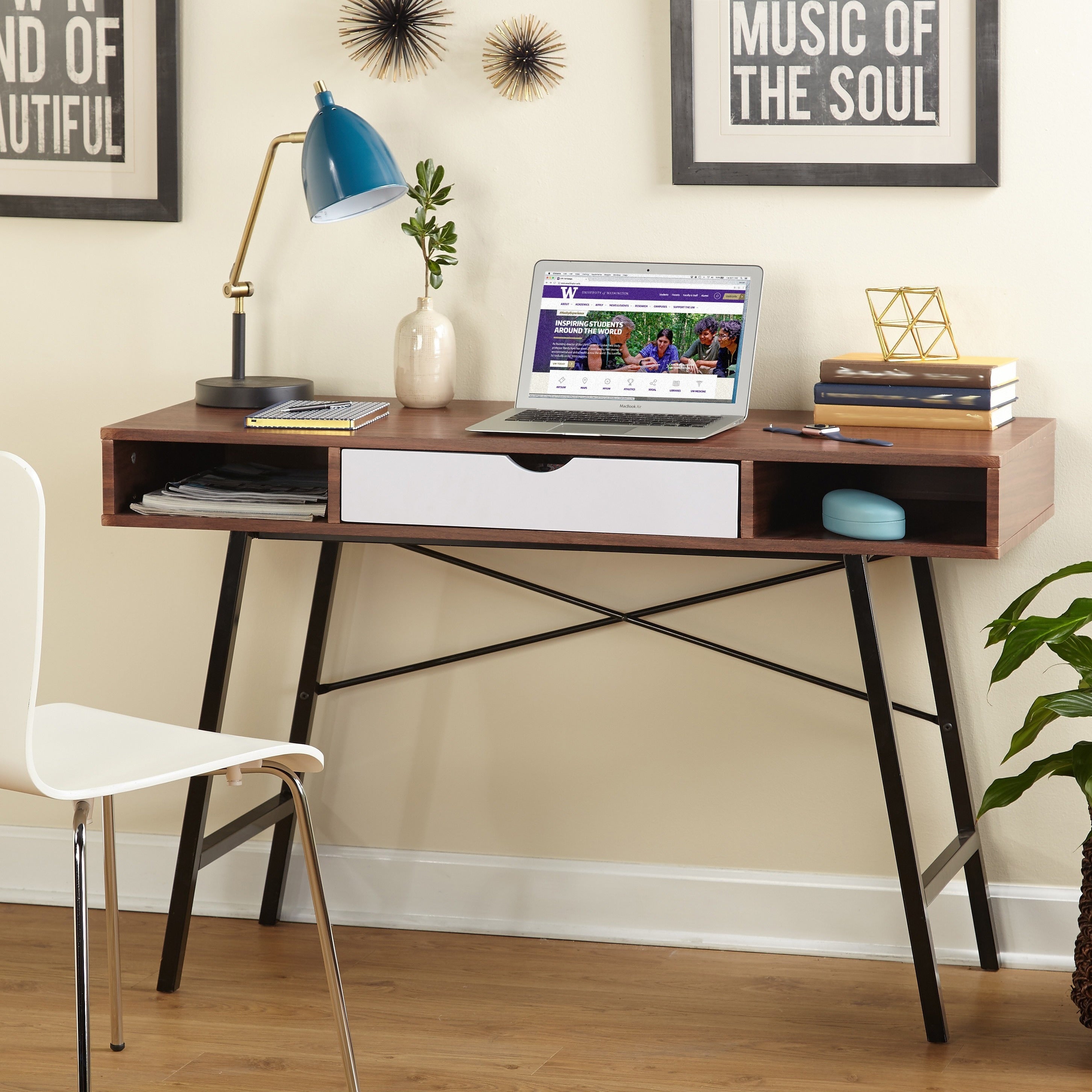 Simple Living Mid Century Edison Desk