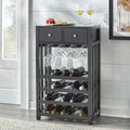 Simple Living Pinot Wood 20 Bottle Bar Cabinet