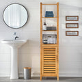 Simple Living Natural Bamboo Linen Tower