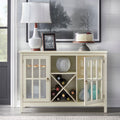 Simple Living Portland Wood Glass Wine Buffet