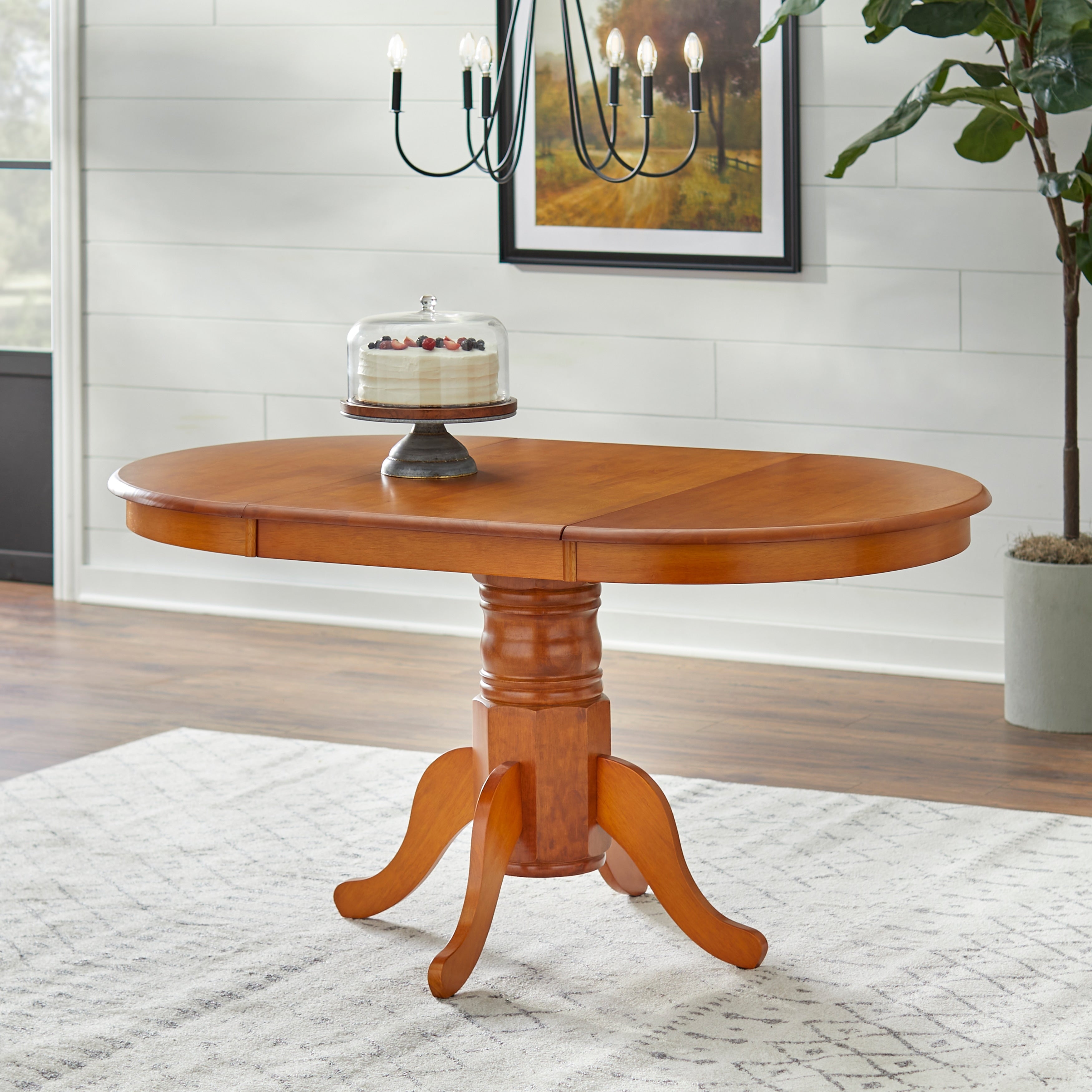 Simple Living Rubberwood Farmhouse Table White Natural