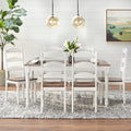 Simple Living Skipton White Walnut Wood 7 Piece Dining Set