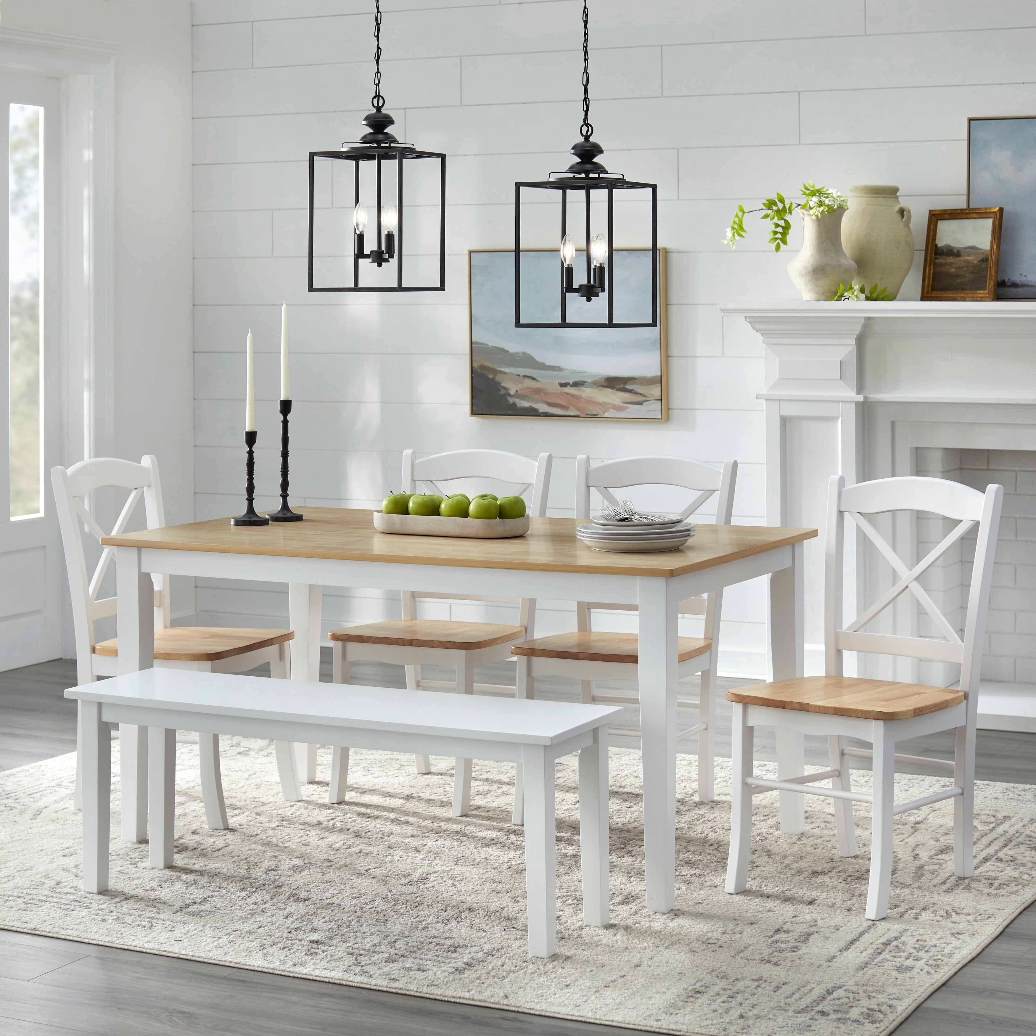 Simple Living Tiffany 6 Piece Dining Set With Dining Bench