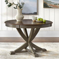 Simple Living Vintner Country Style Antique White Round Dining Table Antique White