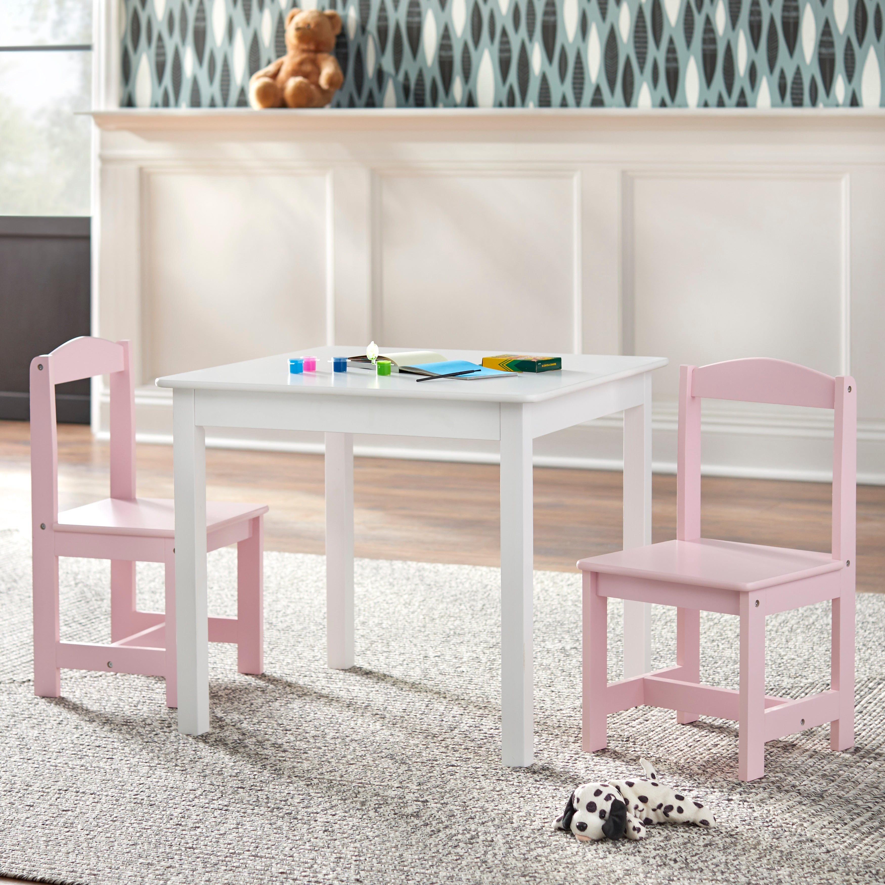 Simple Living White 3 Piece Hayden Kids Table Chair Set
