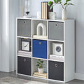 Simple Living Jolie White Bookcase With Five Fabric Bins 29.5 H X 35.5 W X 10.75 D
