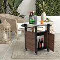 Simple Rolling Kithchen Storage Cart With Open Storage Space Bar Cart Serving Cart With Storage Cabinet