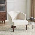 Simple Side Chair Office Chair Accent Chair Club Chair Beige Dressing Chair Leisure Chair With Wood Legs