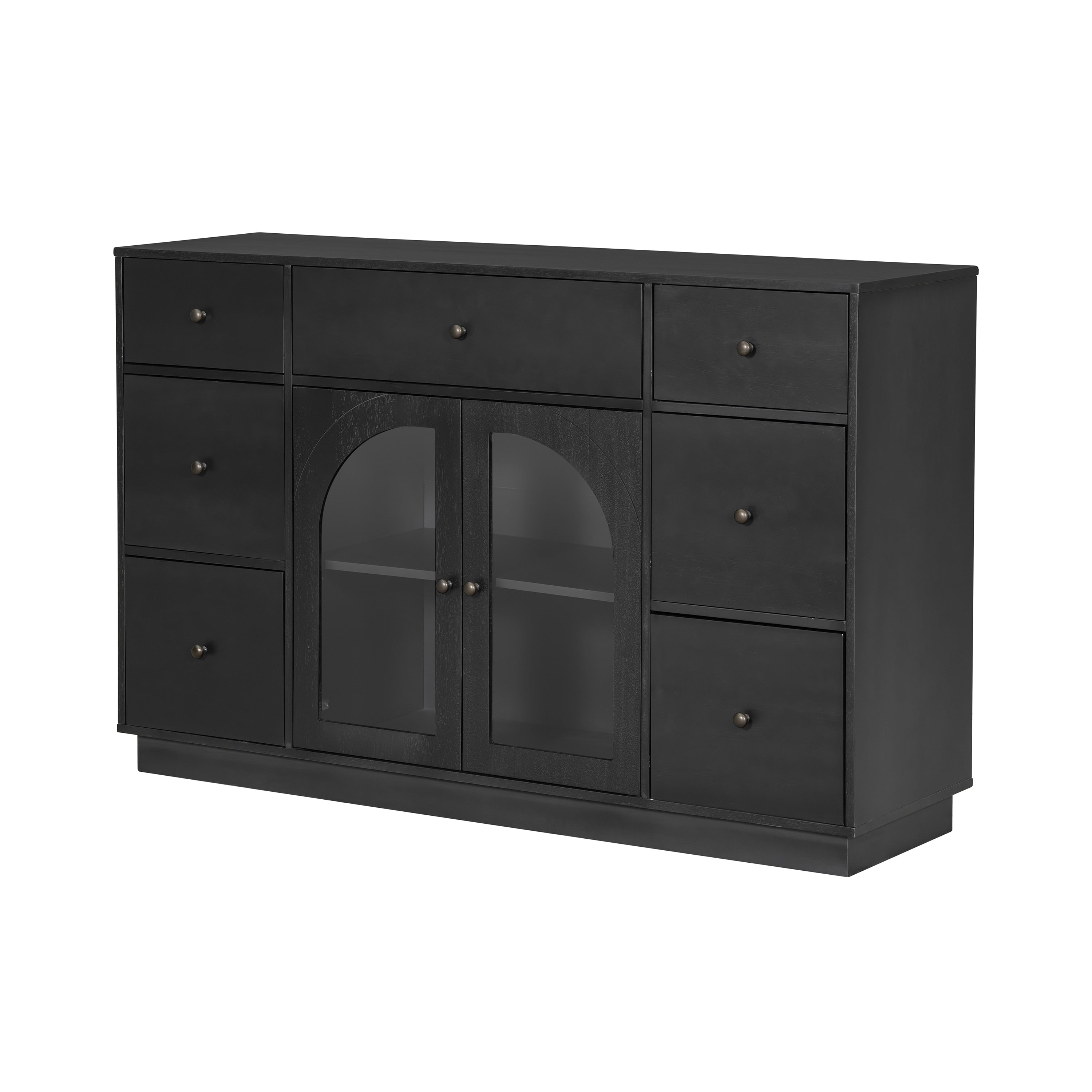 Simple Storage Cabinet Base Cabinet With Drawers Black Accent Cabinet Display Cabinet Hallway Cabinet