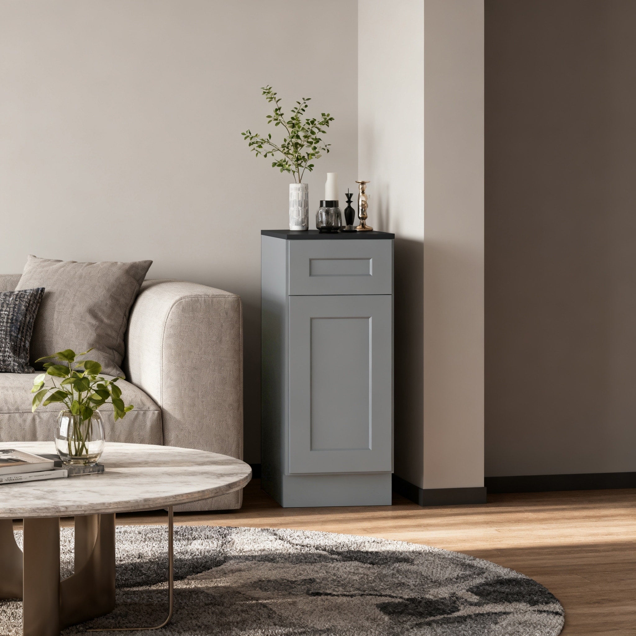 Simple Storage Cabinet Base Cabinet With With Adjustable Shelf Gray Side Cabinet Sideboard With Drawer