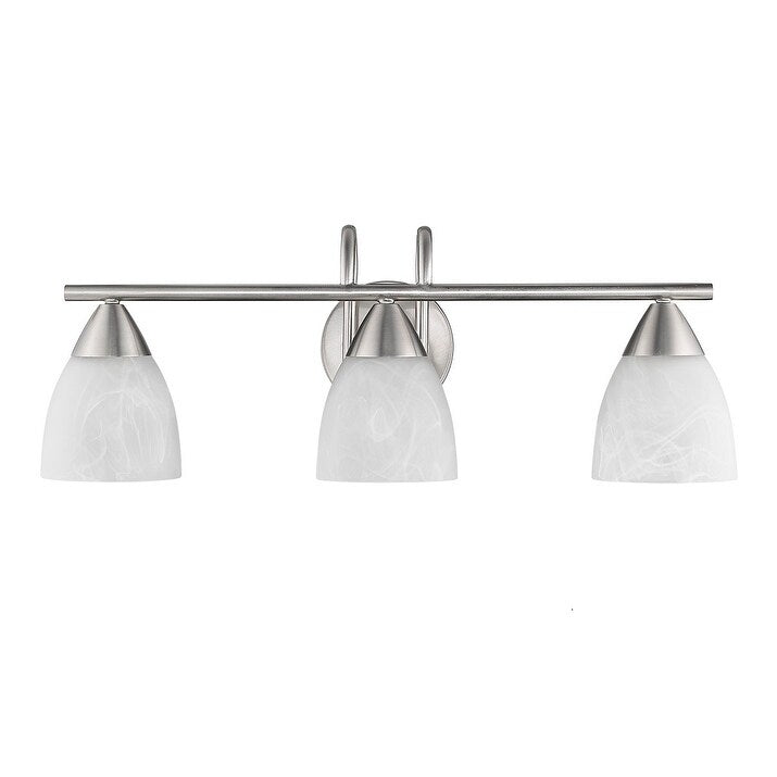 Copper Grove Masis 3 Light Brushed Nickel Bath Vanity With Swirled Glass Shades