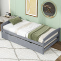 Simple And Exquisite Style Single Layer Bed With Twin Size Trundle