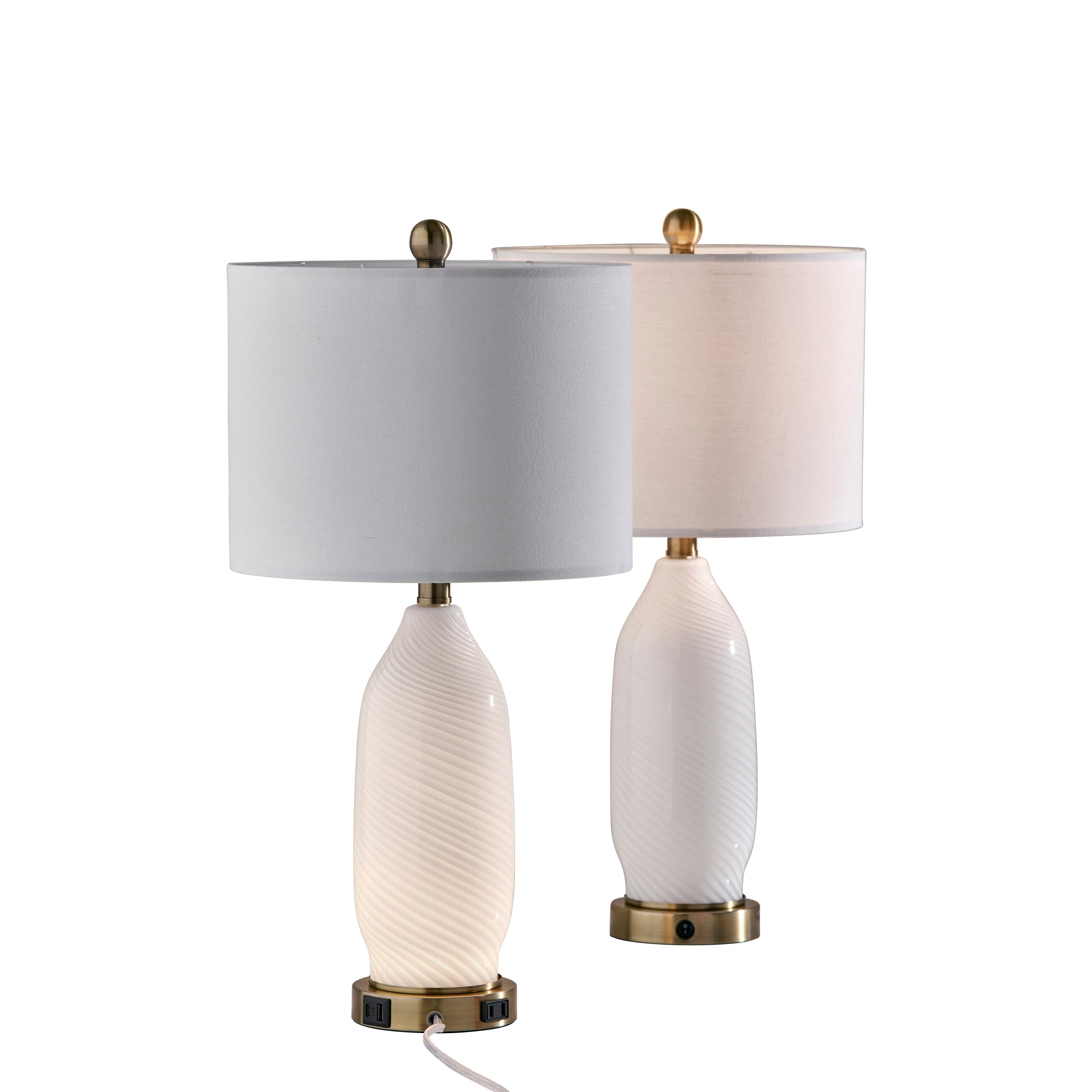Simplee Adesso Freya 2 Pc Table Lamp Pack