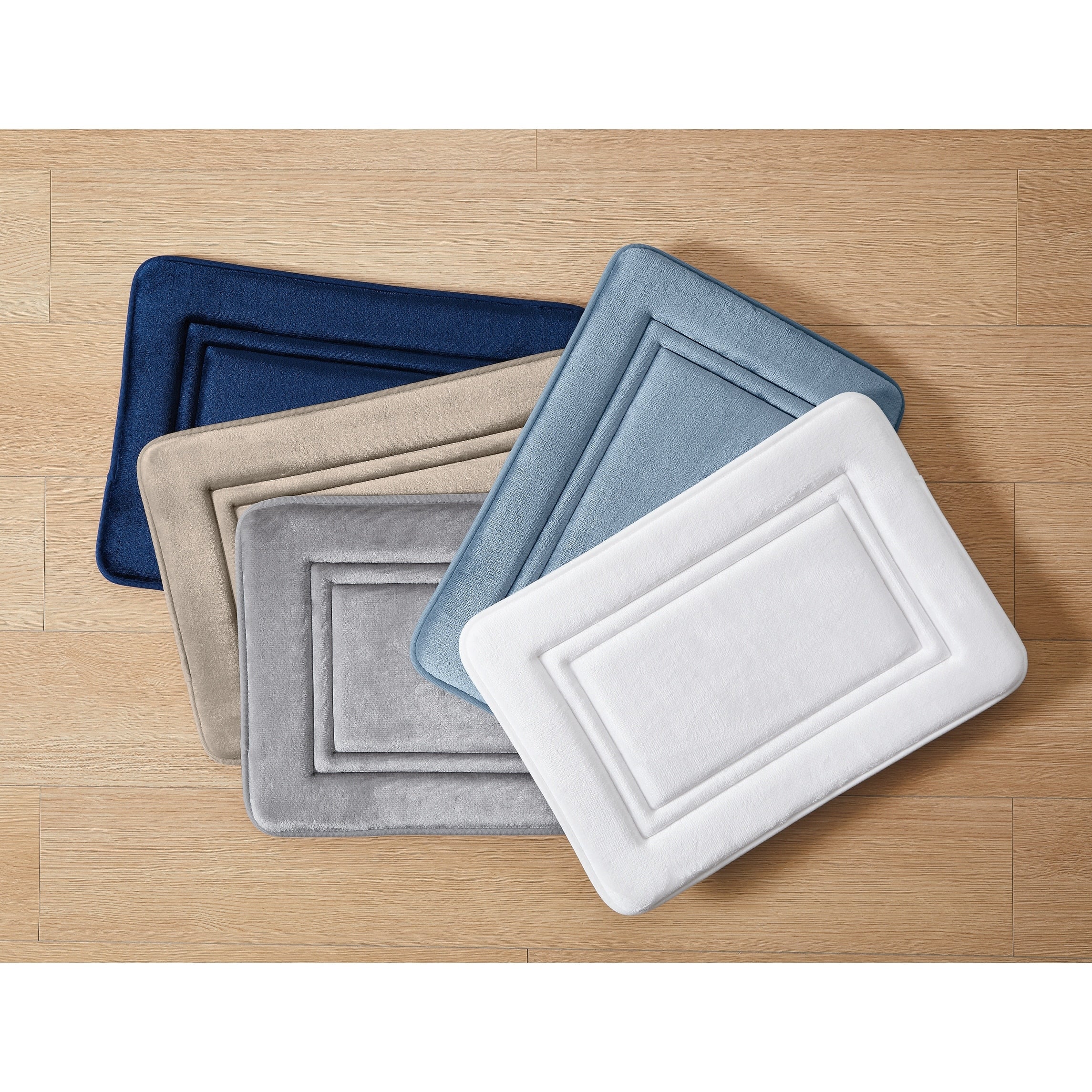 Simply Essential Antimicrobial Memory Foam Set Of 2 Bath Rug