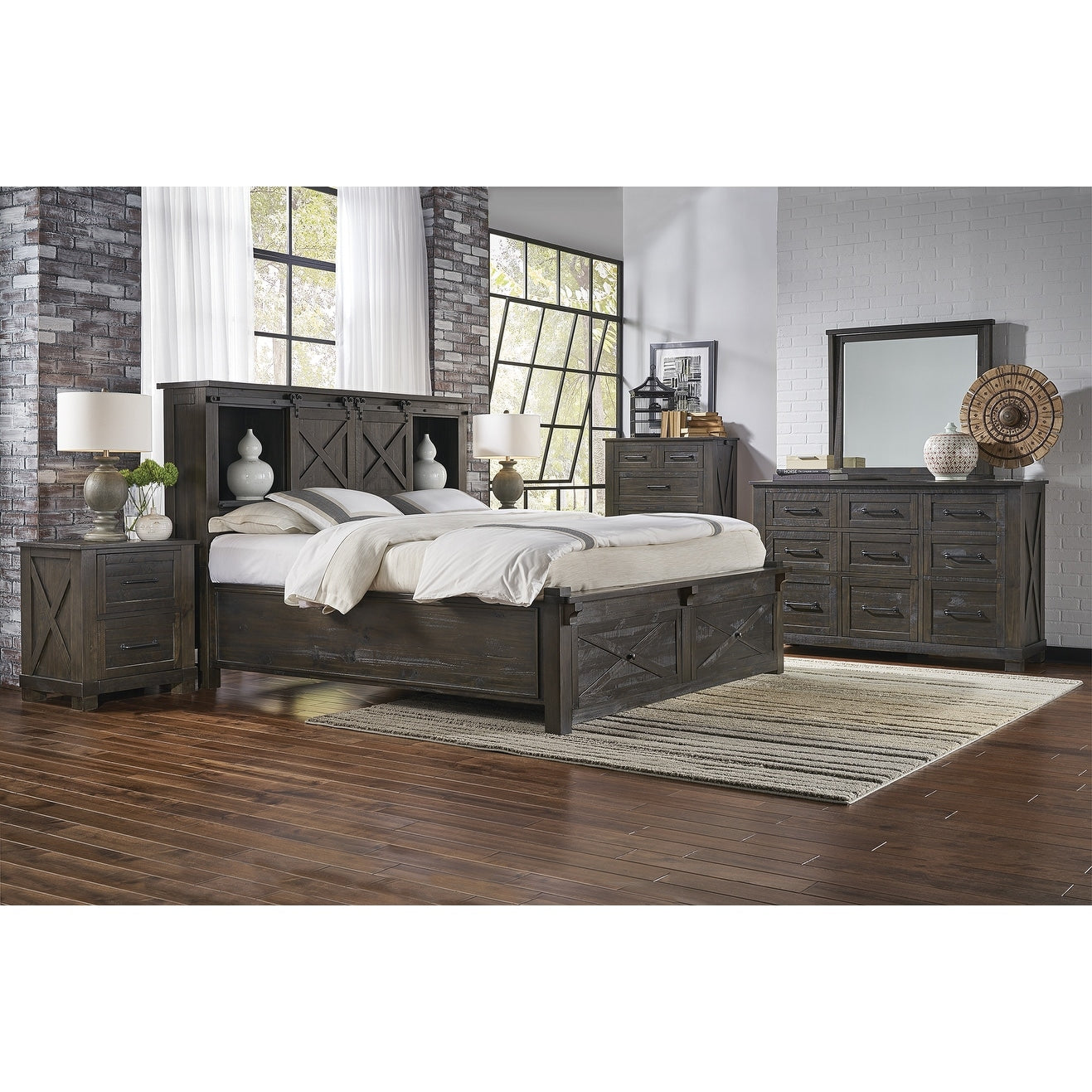 Simply Solid Sharla Solid Wood 6 Piece Storage Bedroom Collection