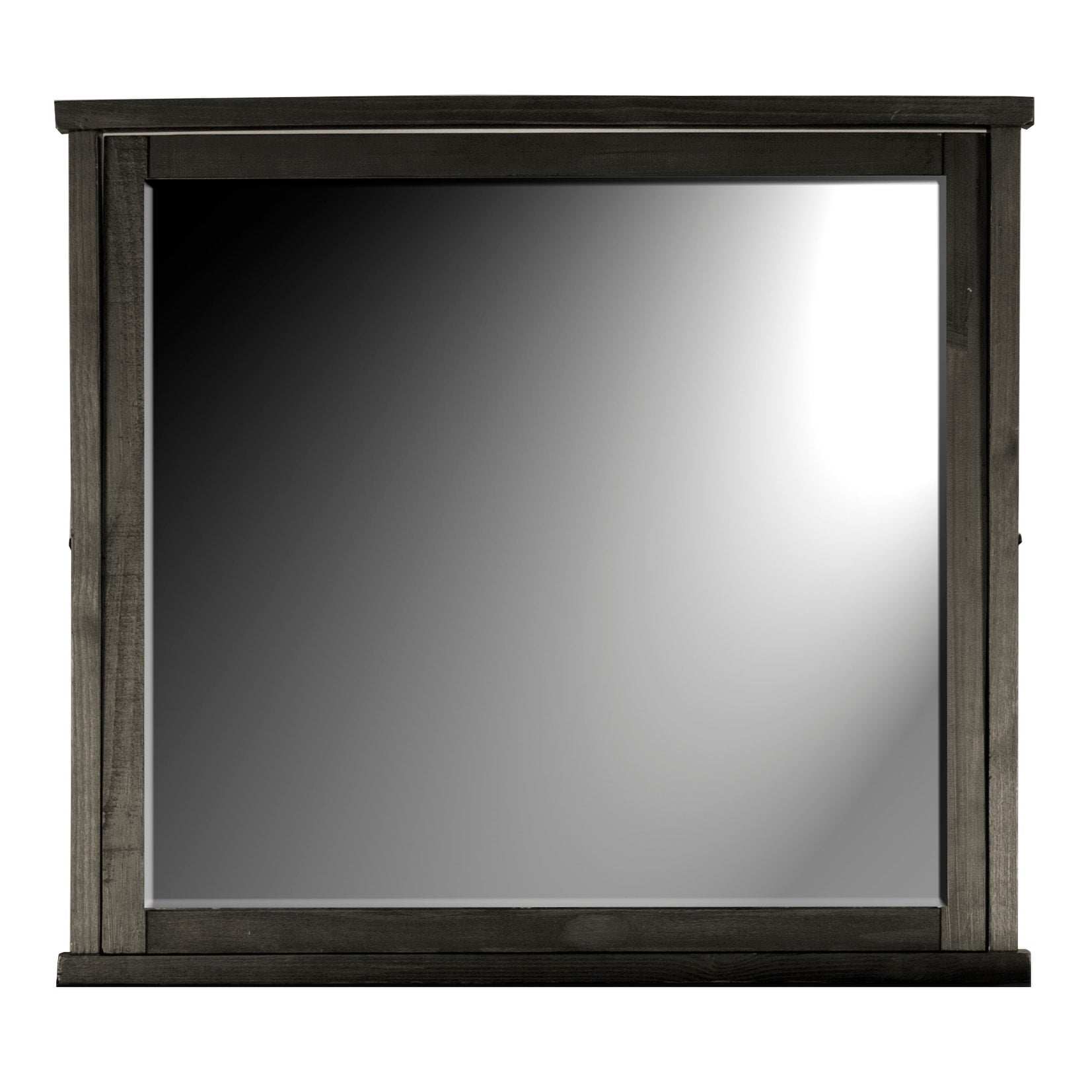 Simply Solid Sharla Solid Wood Rectangle Mirror Charcoal