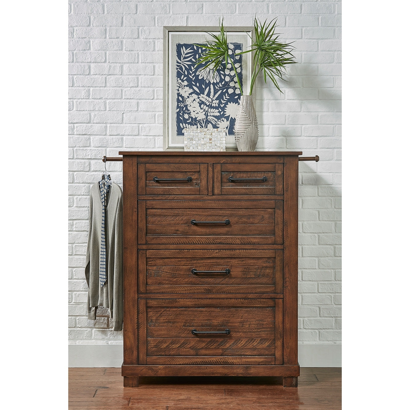 Simply Solid Shelba Solid Wood 5 Drawer Chest