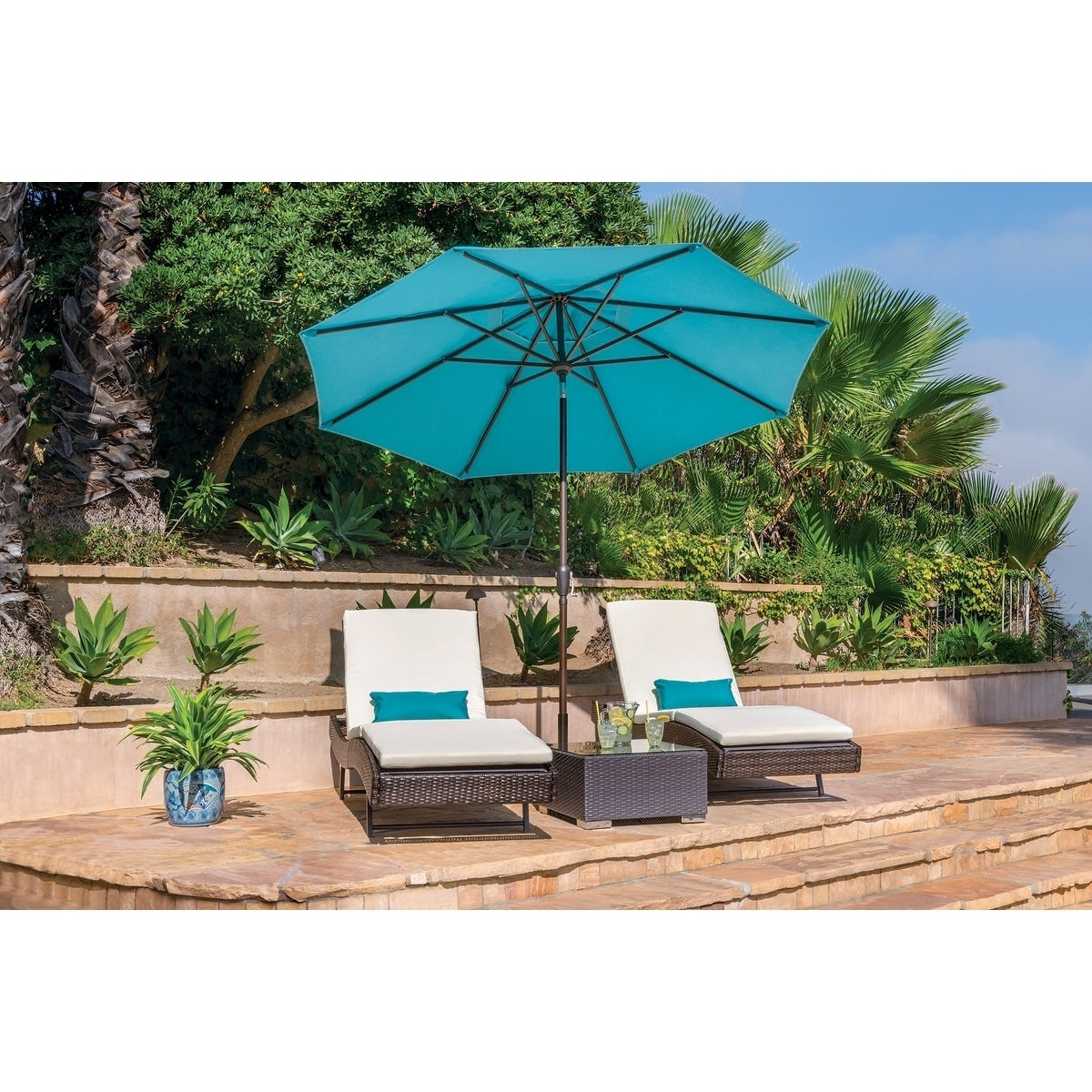 Simplyshade Aruba 9 Octagon Auto Tilt Umbrella