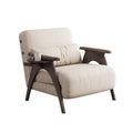 Luoxiao 34.8 Beige Linen Reclining Sleeper Upholstered Sofa Chair 10 X 14