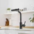 Single Handle 14.5 In. Pull Out Sprayer Touchless Kitchen Faucet With 360 Swivel Spout 1 Hole Basin Sink Tap
