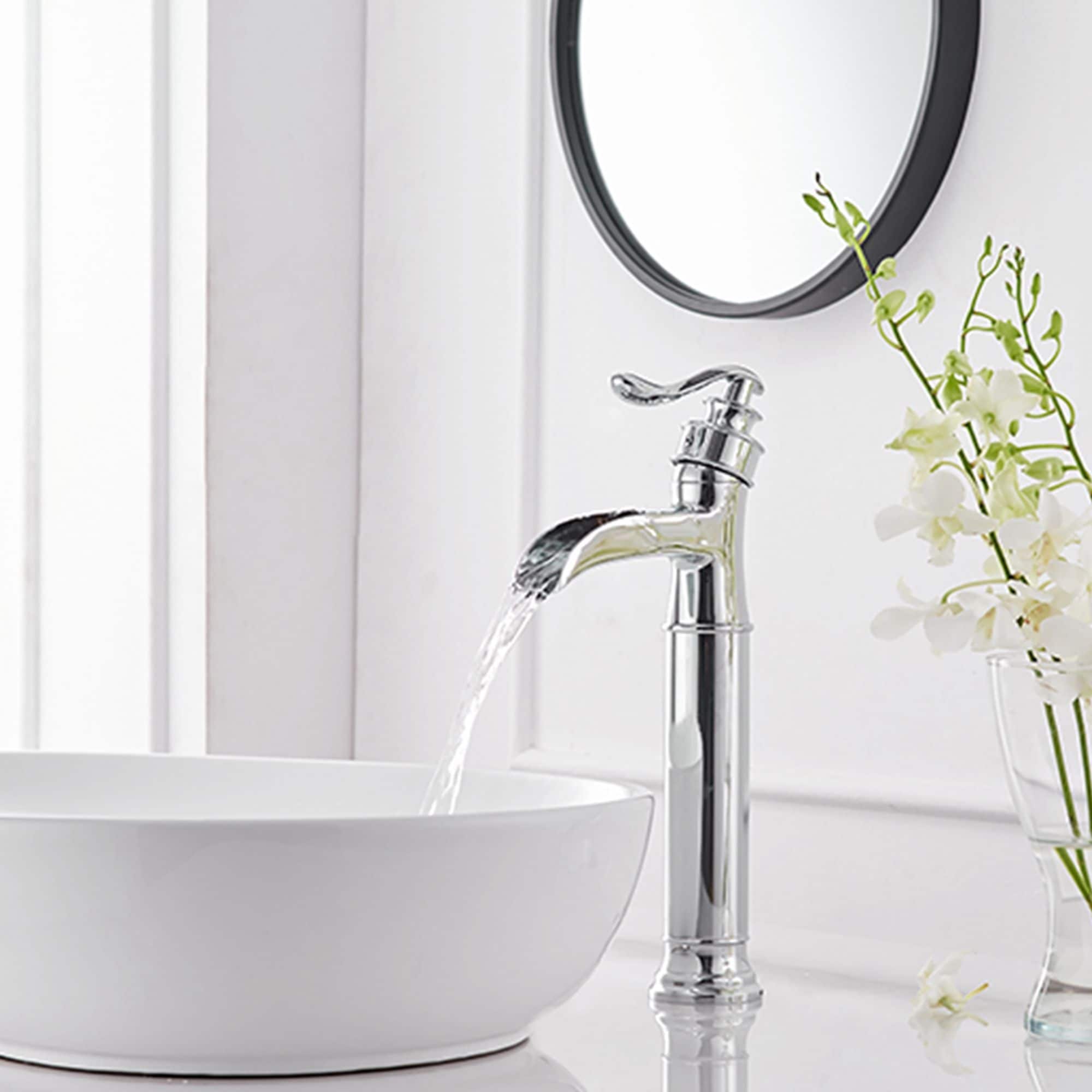 Single Handle Chrome Bathroom Sink Faucet