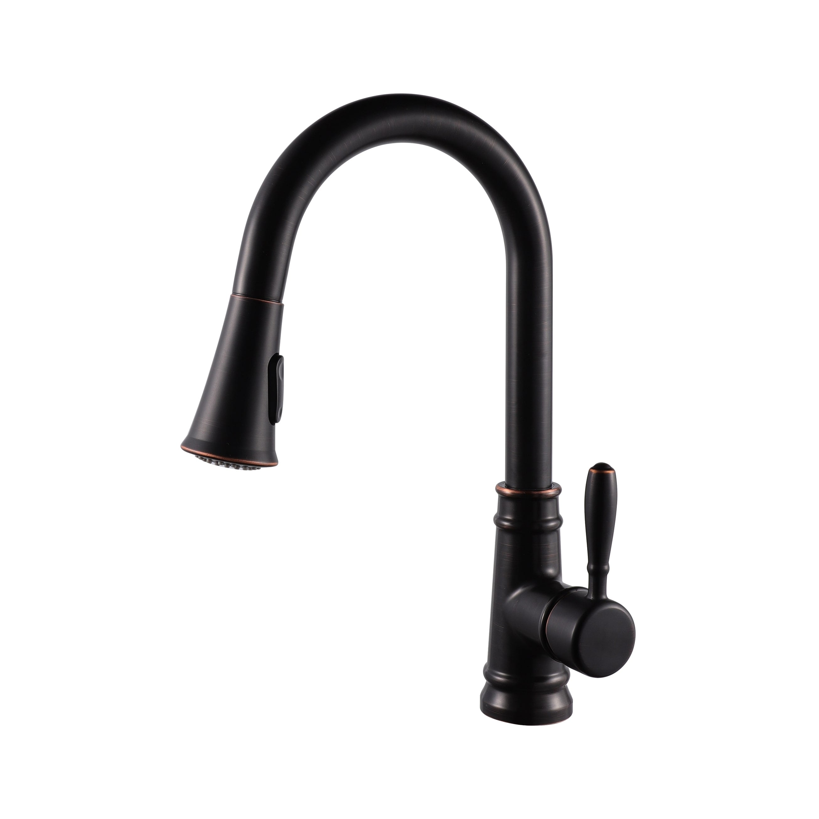 Single Handle High Arc Kitchen Faucet Ceramic Disk Cartridge Overall Height Of 14.7 Inch Oil Rubbed Bronze