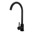 Single Handle Kitchen Faucet In Black Finish
