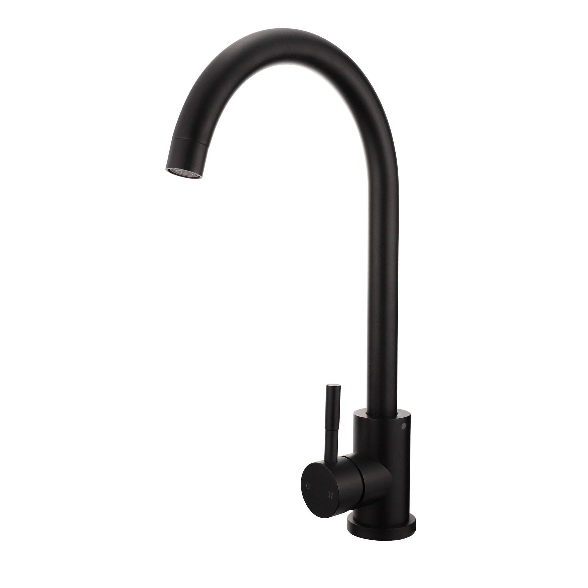 Single Handle Kitchen Faucet In Black Finish